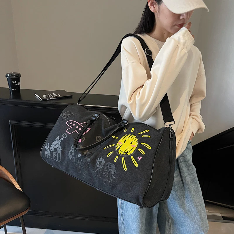 Verspielte Grafik Wochenend-Duffle-Tasche Brehn