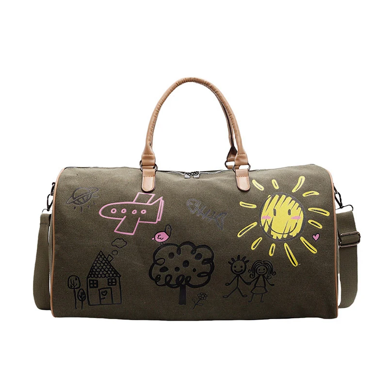 Verspielte Grafik Wochenend-Duffle-Tasche Brehn