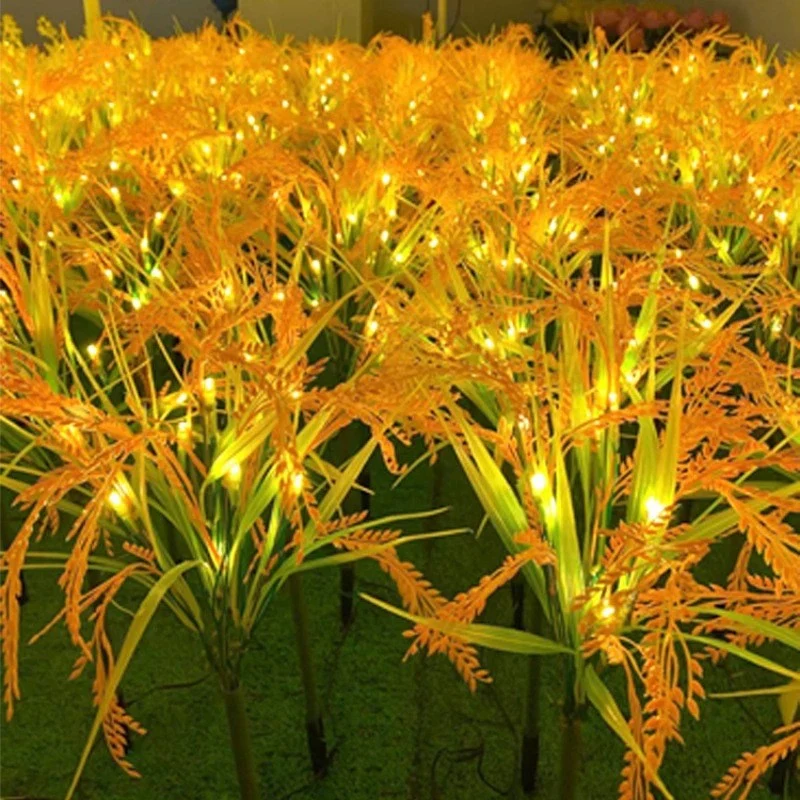 Skanto Solar-LED-Ziergras-Gartensteckerleuchten mit Mikro-LED-Lichterkette und Erdspieß Skanto