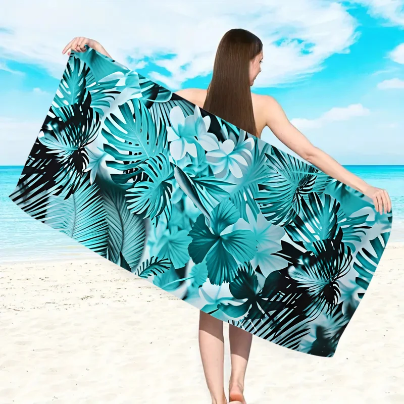 Strandtuch mit floralem Aquarell-Design Skanto