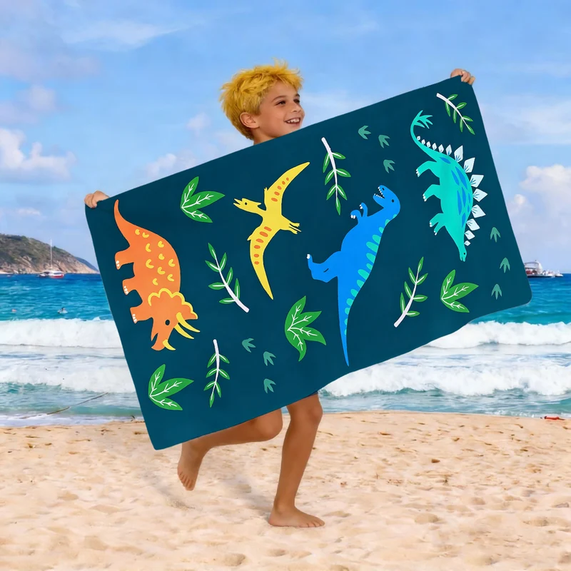 Strandtuch mit buntem Pferdemotiv Skanto