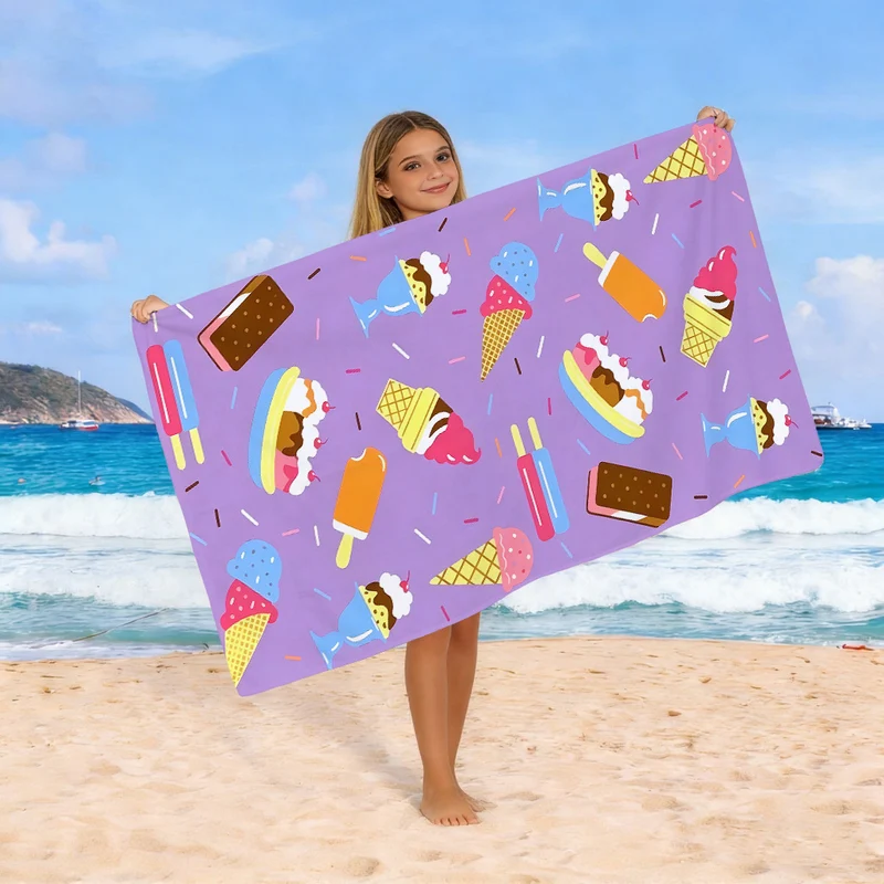 Strandtuch mit buntem Pferdemotiv Skanto