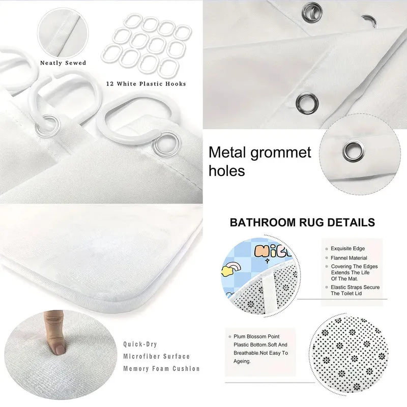 Vierteiliges Badezimmer-Set im niedlichen Bären-Design Skanto