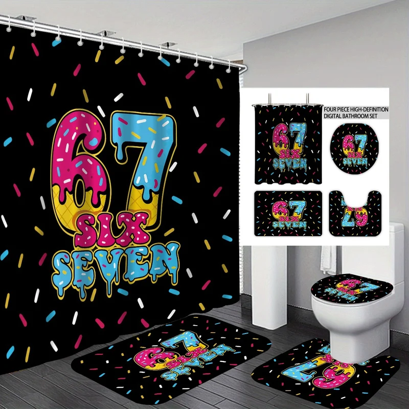 Badezimmer-Set im farbenfrohen Dessert-Design Skanto