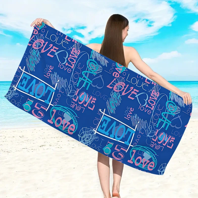 Großes Strandtuch mit farbenfrohem Schmetterlingsdesign Skanto