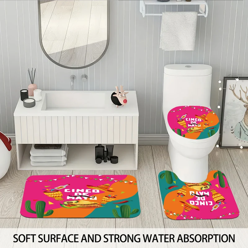 Komplettes Badezimmer-Set im Cinco de Mayo-Design Skanto