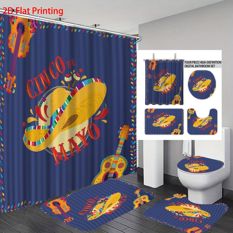 Komplettes Badezimmer-Set im Cinco de Mayo-Design Skanto