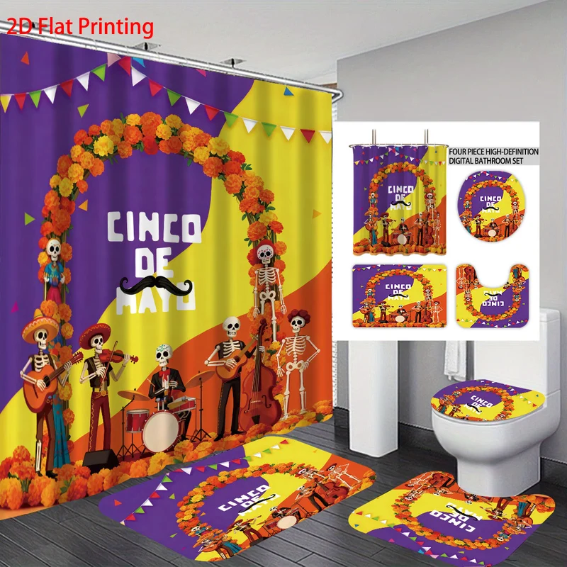 Komplettes Badezimmer-Set im Cinco de Mayo-Design Skanto