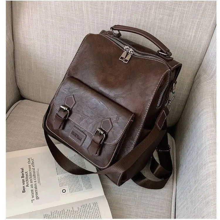 Multifunktionaler Leder-Rucksack Brehn