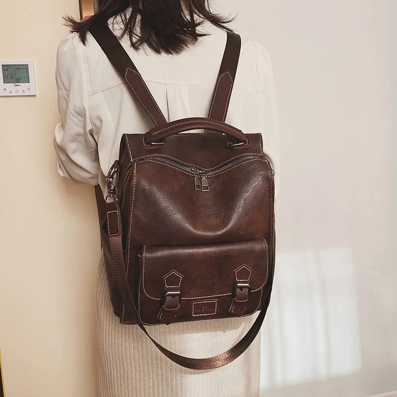 Multifunktionaler Leder-Rucksack Brehn