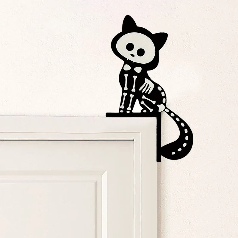 Filigranes Halloween-Regalhänger-Set mit Motiv-Silhouetten für Wand- und Regalvorsprünge