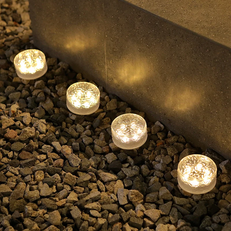 LED-Solar-Bodenleuchten aus mattiertem Glas Skanto