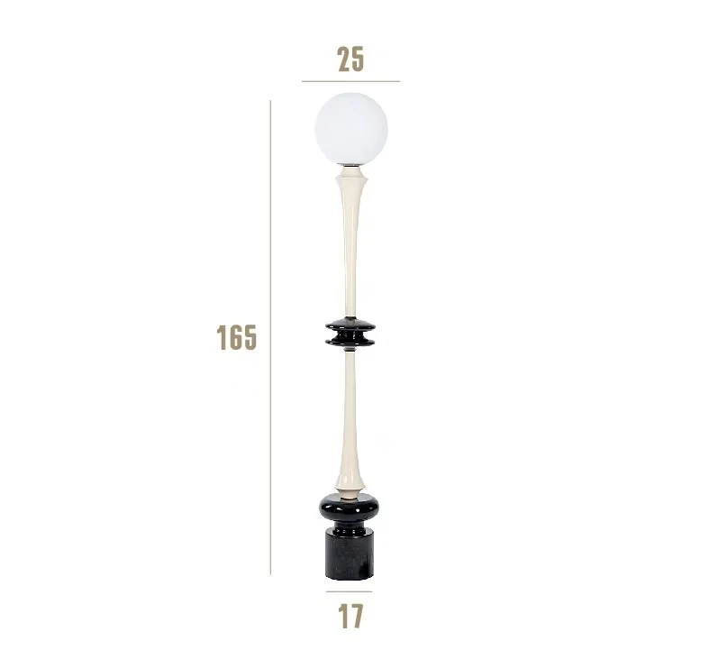 Moderne elegante Stehlampe mit künstlerischem Globus-Schirm