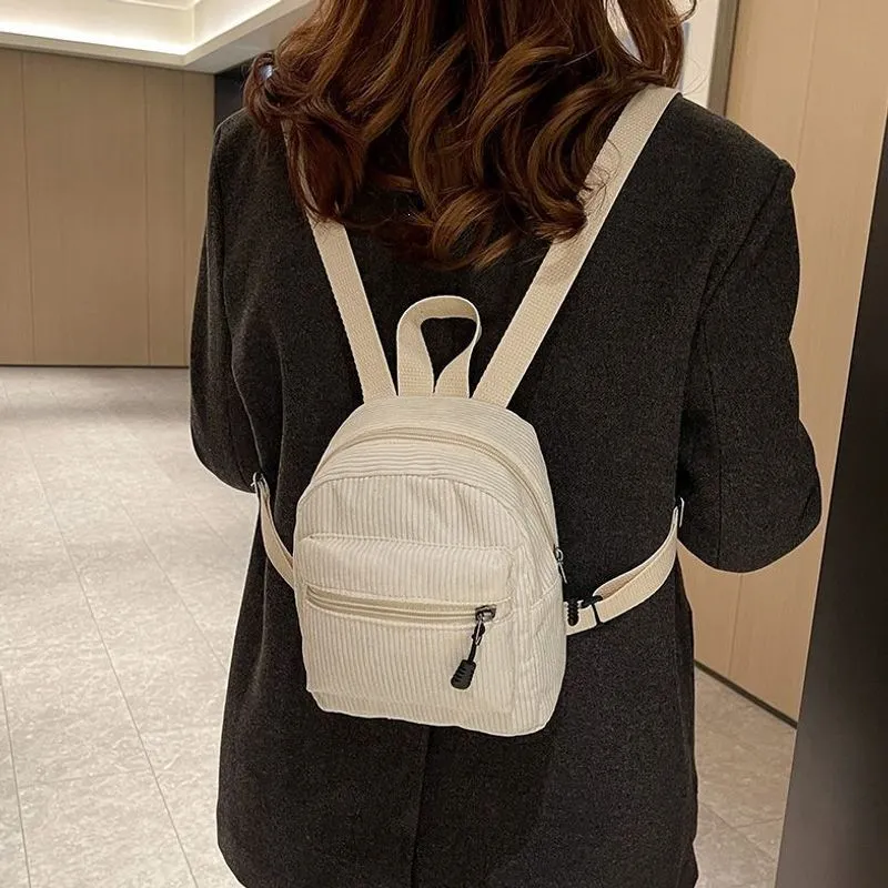 Kompakter Cord-Ripp- Mini-Rucksack Brehn