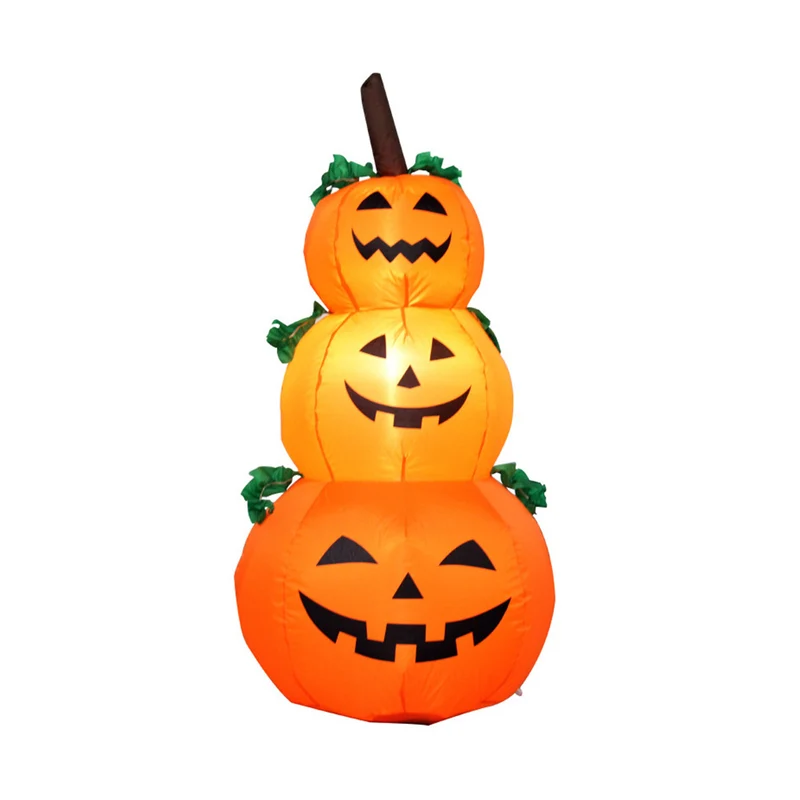 Aufblasbare Halloween-Gartenfigur mit integrierter LED-Beleuchtung und Erdspießen