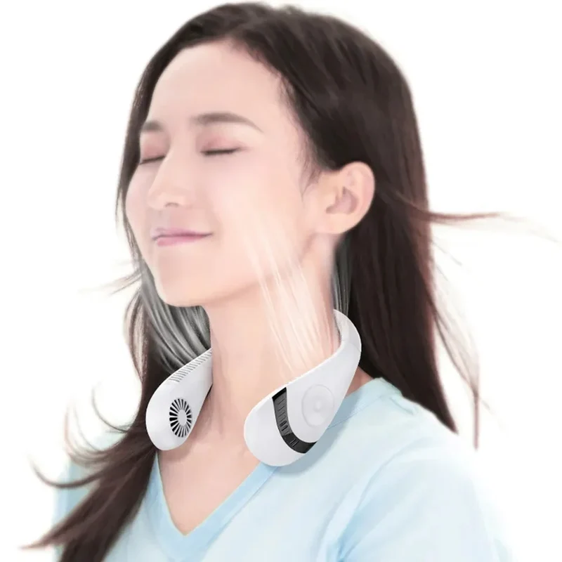 Blattloser Nackenventilator, 360° Kühl-Nackenventilator 3 Geschwindigkeiten, Skanto