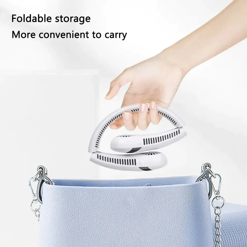 Blattloser Nackenventilator, 360° Kühl-Nackenventilator 3 Geschwindigkeiten, Skanto