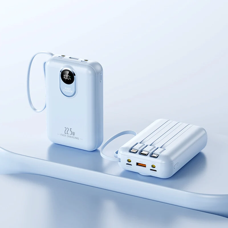 Tragbare Powerbank mit Schnellladefunktion und digitaler Restanzeige Skanto