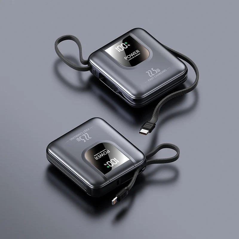 Tragbare Powerbank mit Schnellladefunktion und Digitalanzeige Skanto