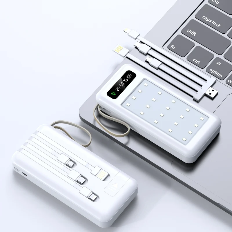 Tragbare Powerbank mit multifunktionalem USB-C-Ladekabel Skanto