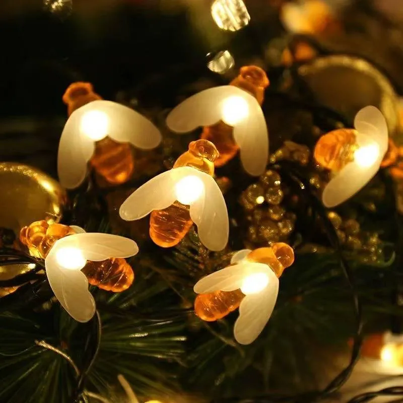 Dekorative Bienen-Solar-Lichterkette Skanto