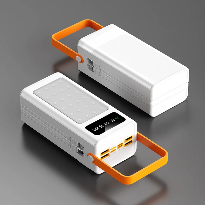 Tragbare Powerbank mit integriertem LED-Licht und Digitalanzeige Skanto