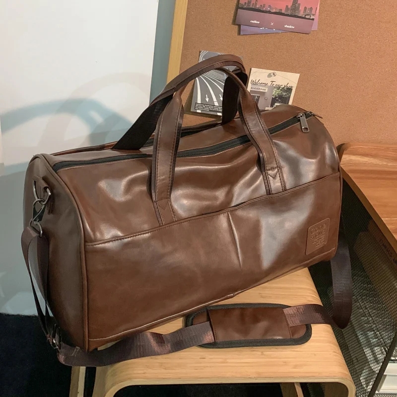 Premium Leder Reise-Duffle Brehn