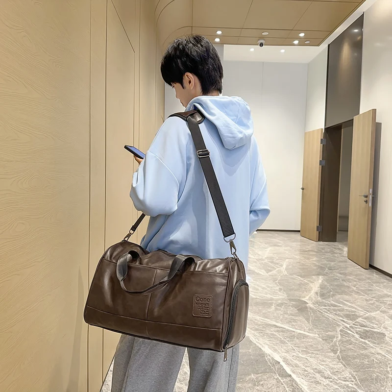 Premium Leder Reise-Duffle Brehn