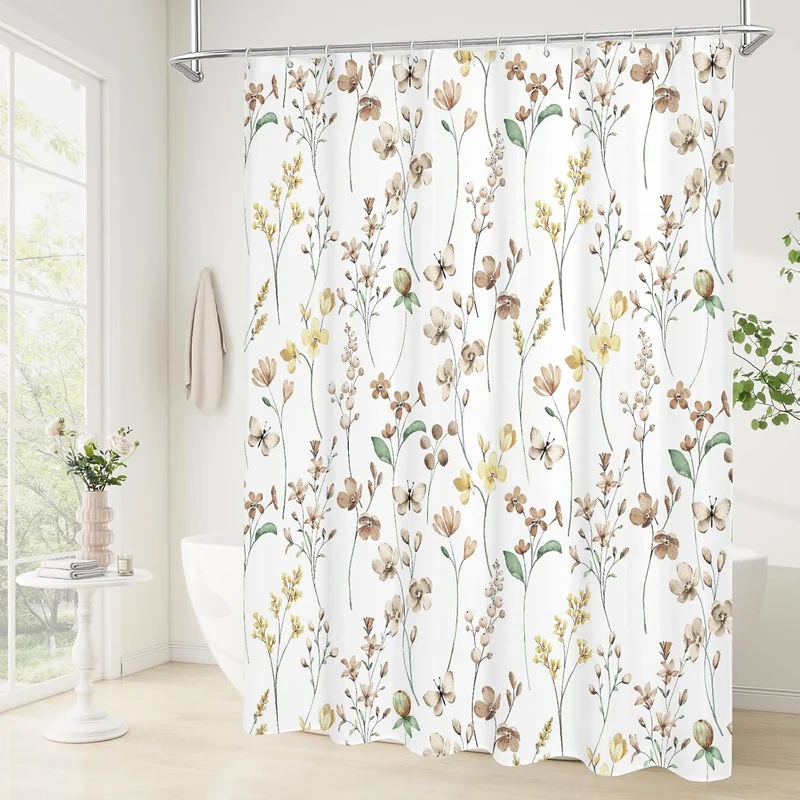 Duschvorhang Skanto mit Blumenmuster