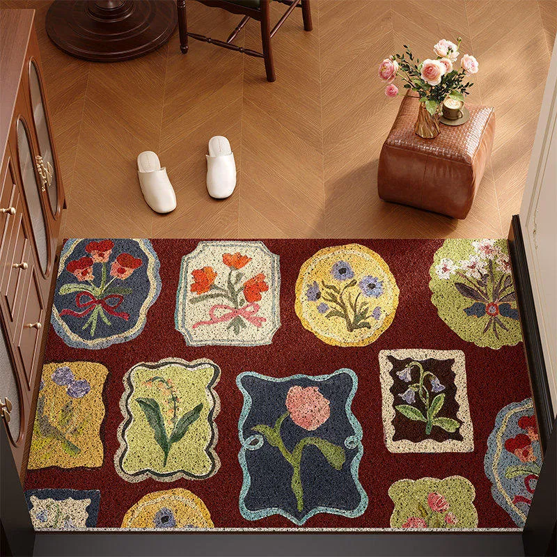 Vintage Floral Print Teppich