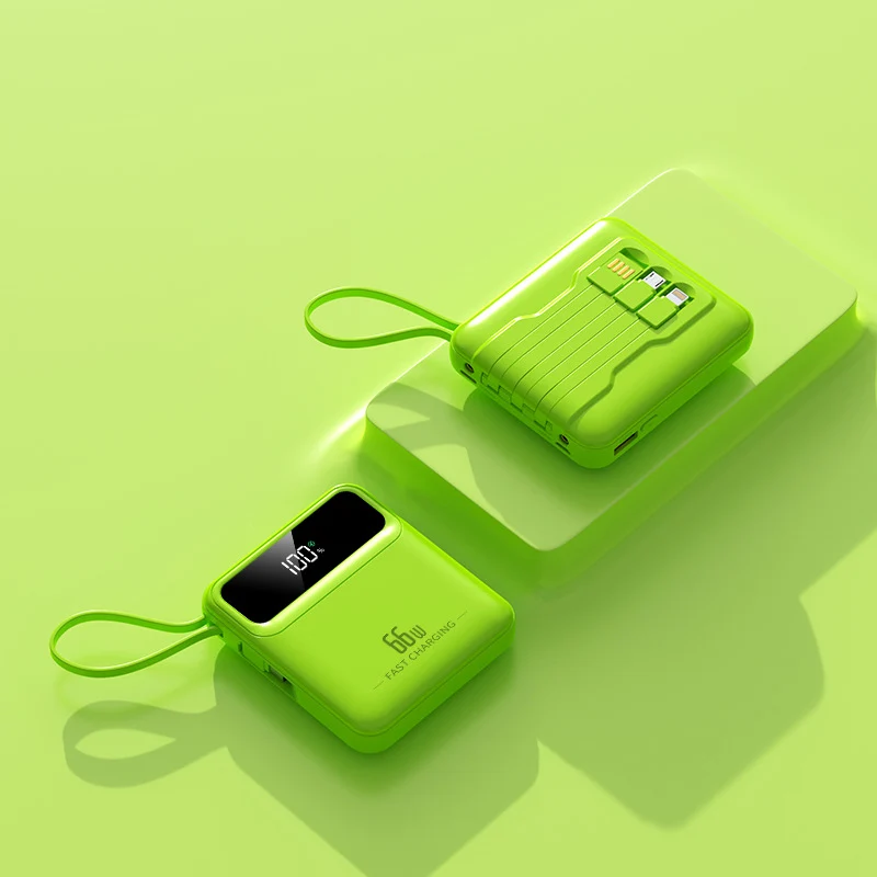 Kompakte Powerbank mit Schnellladefunktion und digitalem Batteriestatus Skanto
