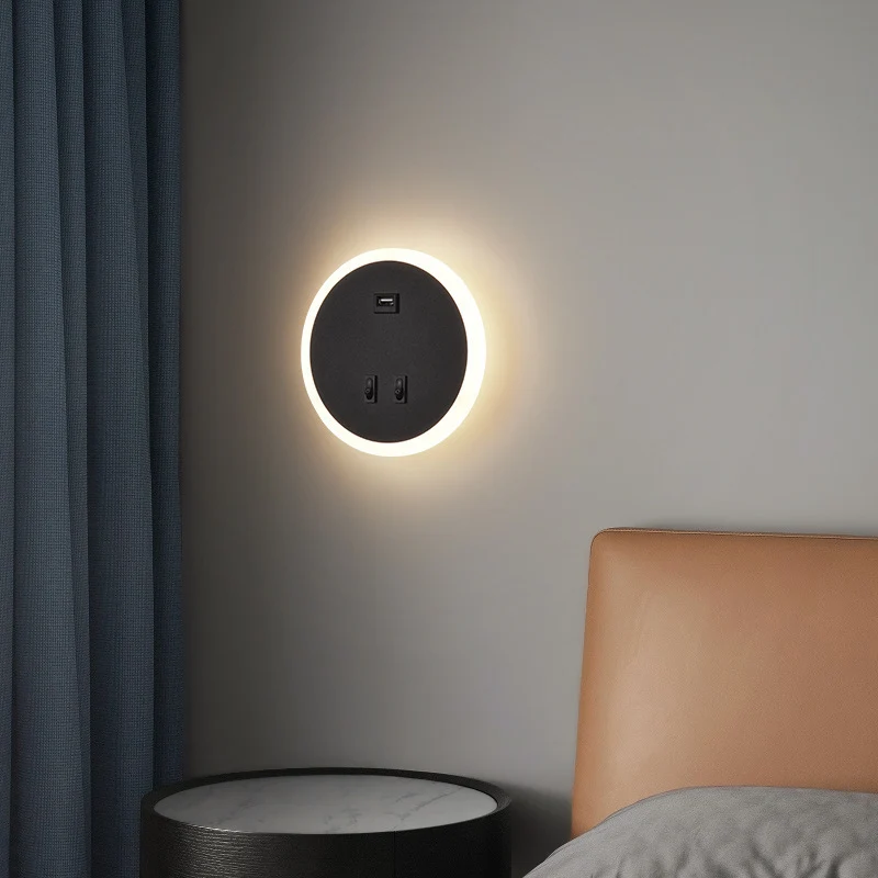 Wandmontierte LED Nachtlichterfassung