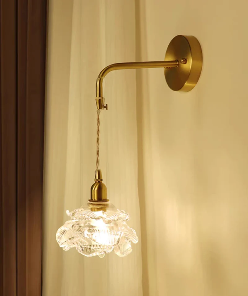 Elegante florale Wandlampe