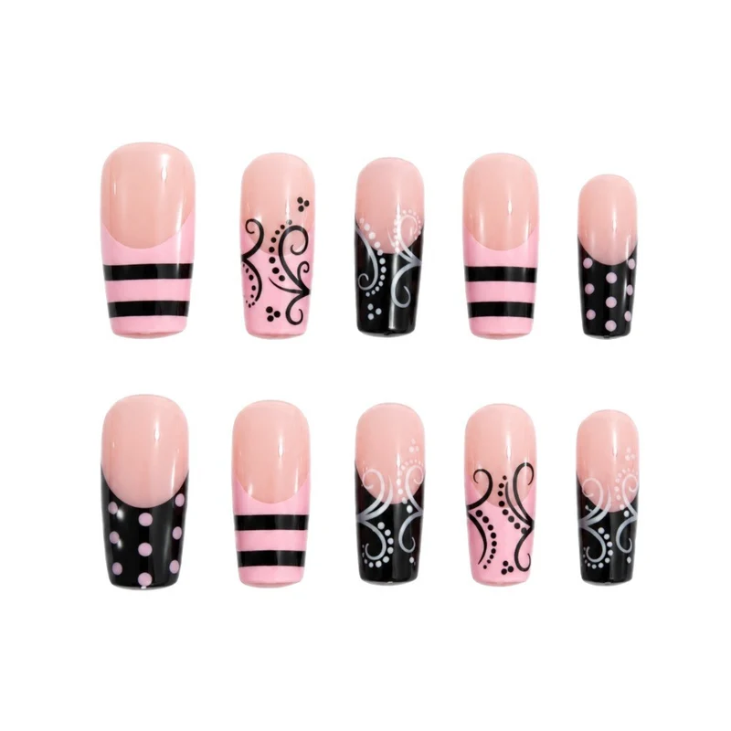 Stylisches Press-On-Nagelset