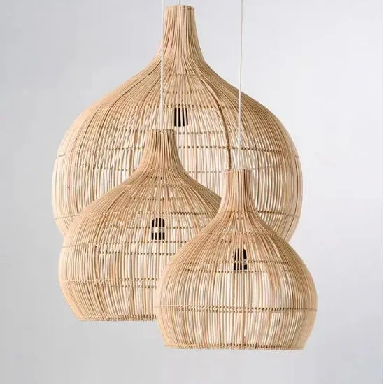 Handgefertigte Geflochtene Rattan Pendelleuchte