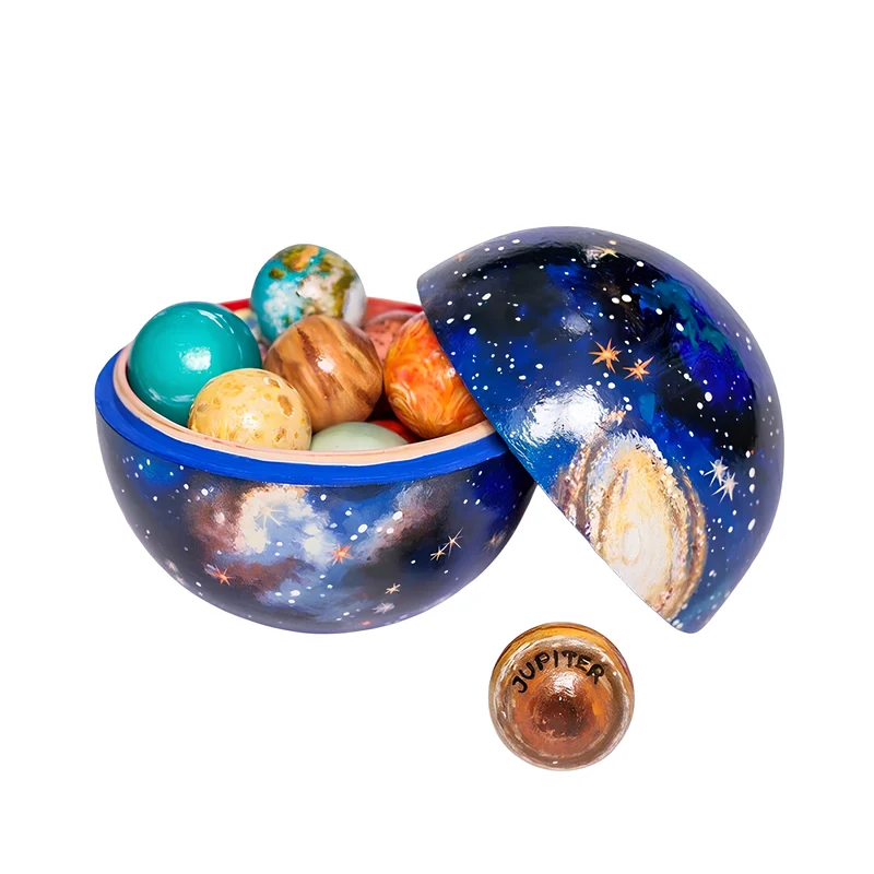 Skanto Holz-Planeten-Set – Lernspielzeug für Kinder