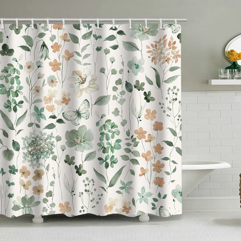 Duschvorhang Skanto mit Blumenkunst