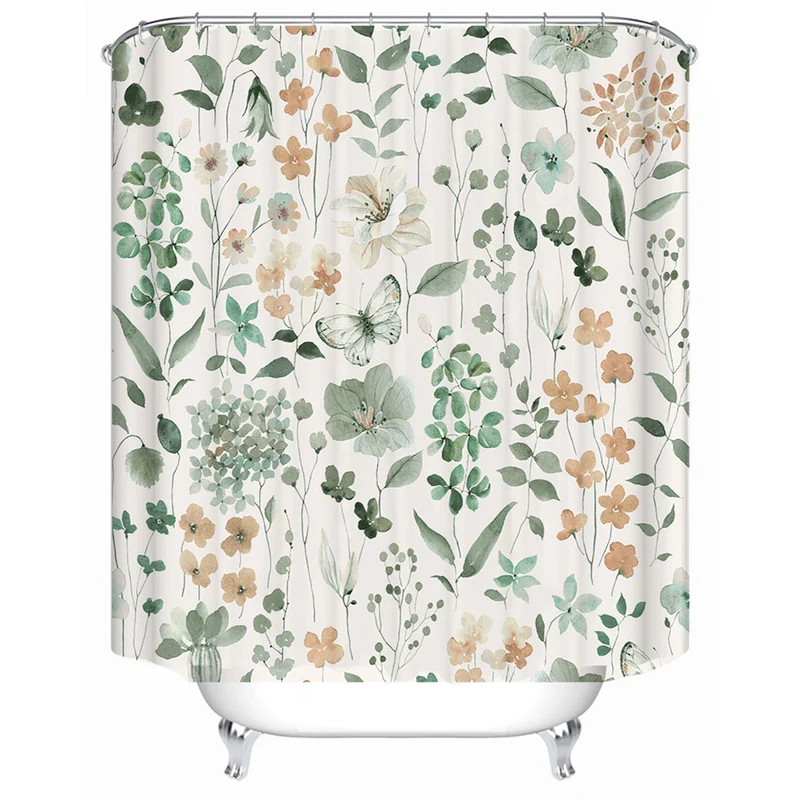Duschvorhang Skanto mit Blumenkunst