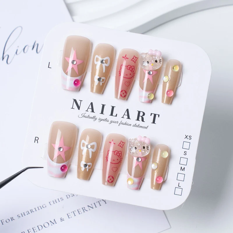 Press-On Leopardenmuster Nagelspitzen