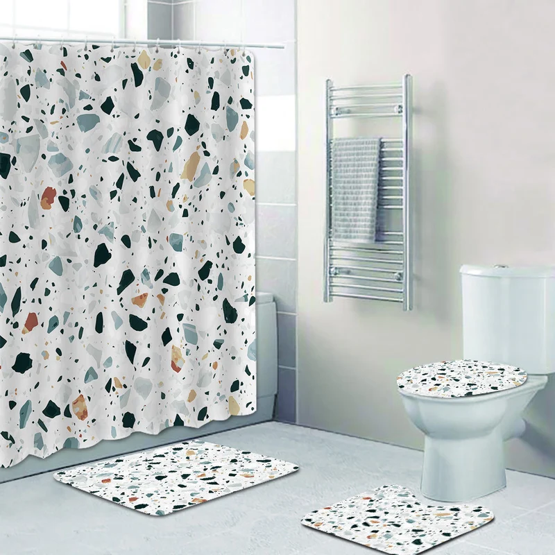 Stilvoller Terrazzo-Print Duschvorhang Skanto