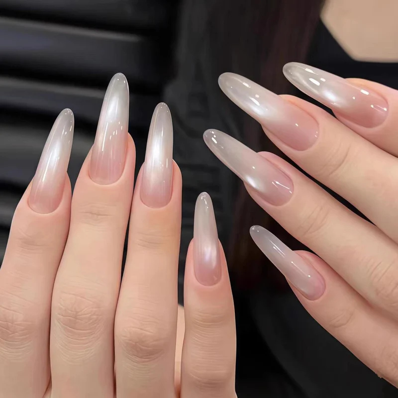 Premium Glänzende Quadratische Press-On Nagelverstärkungen