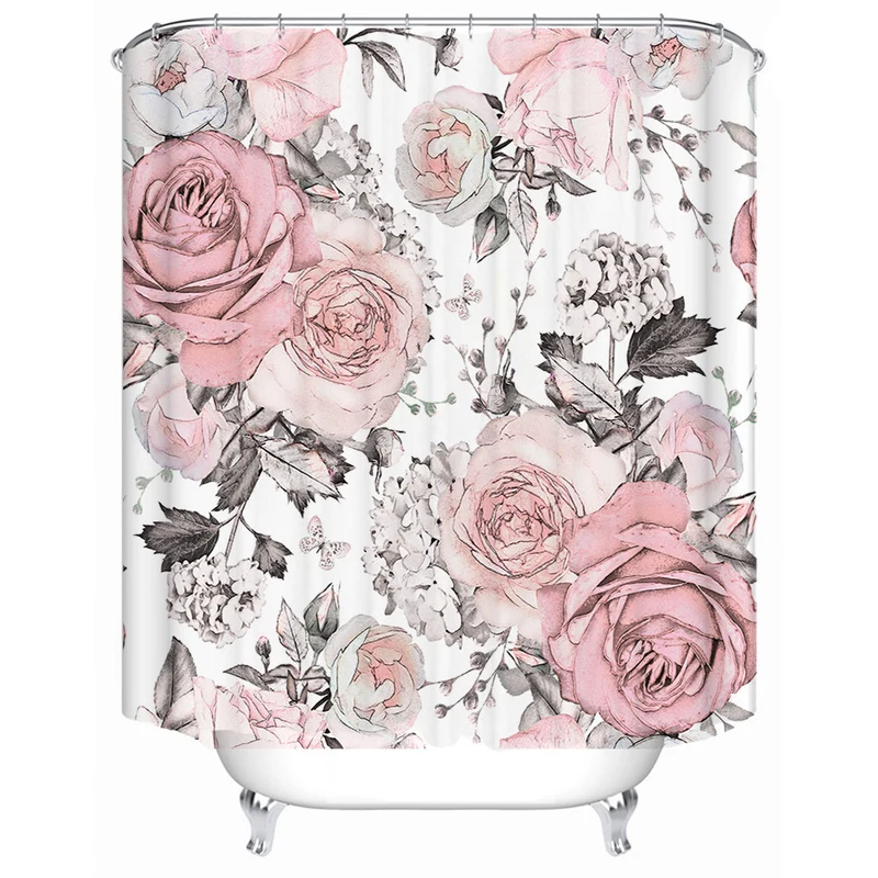 Duschvorhang Skanto mit Blumenmuster