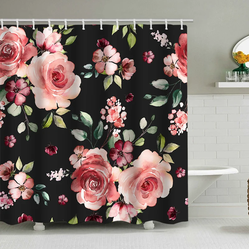 Duschvorhang Skanto mit Blumenmuster