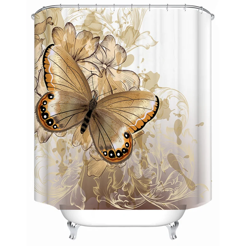 Duschvorhang mit inspirierendem Blumenmuster Skanto