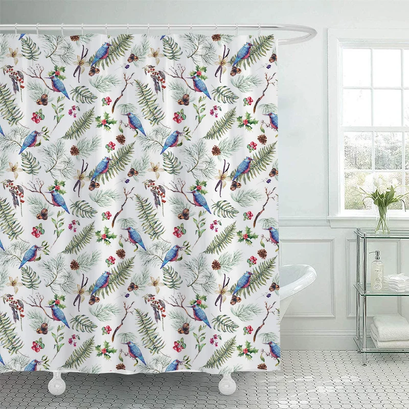 Duschvorhang mit künstlerischem Naturmotiv Skanto