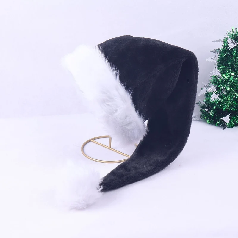 Weihnachtsmütze mit Plüschbesatz