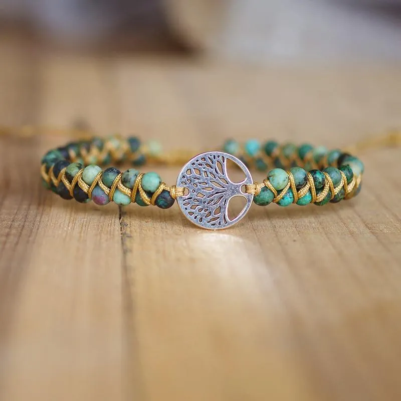 Handgemachtes Lebensbaum-Armband geflochten | Skanto