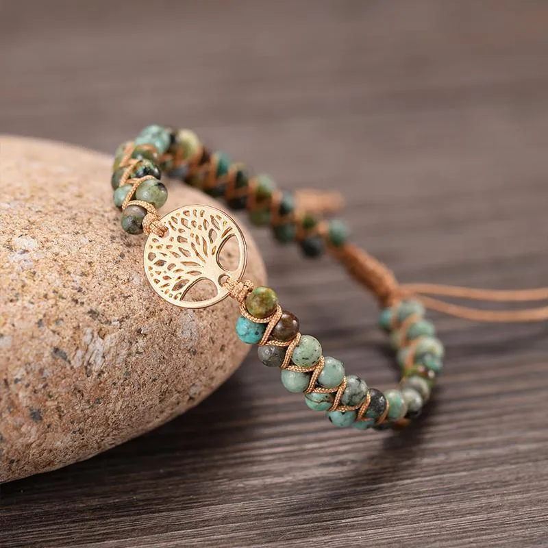 Handgemachtes Lebensbaum-Armband geflochten | Skanto