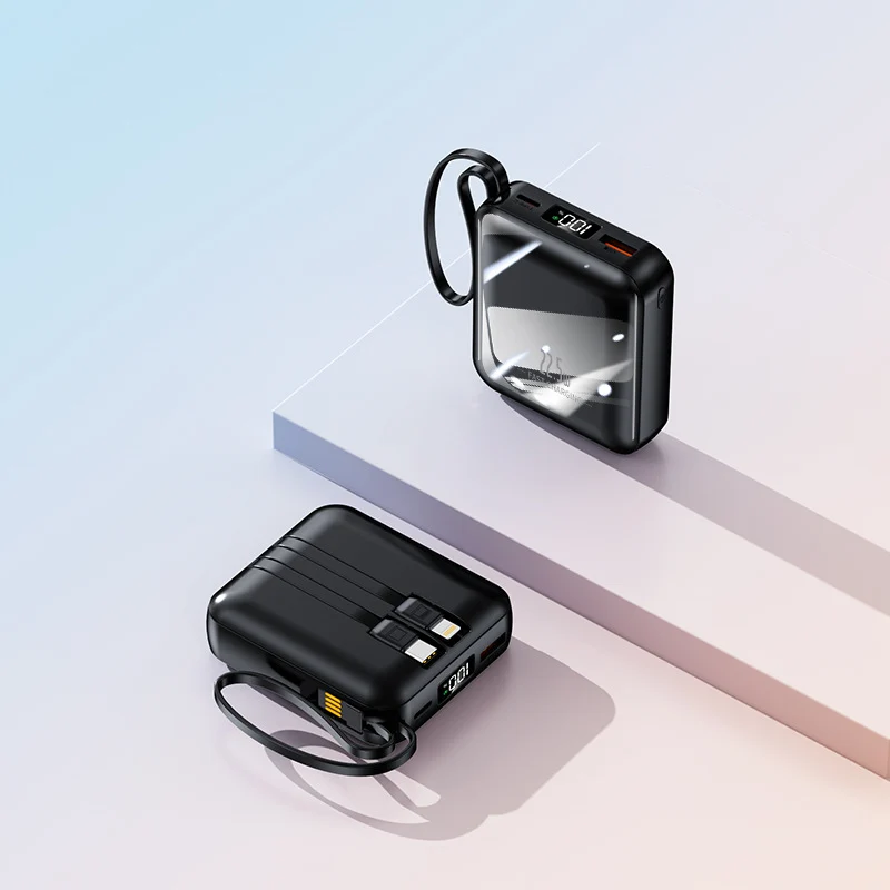 Faltbare Powerbank mit integriertem Kabel Skanto
