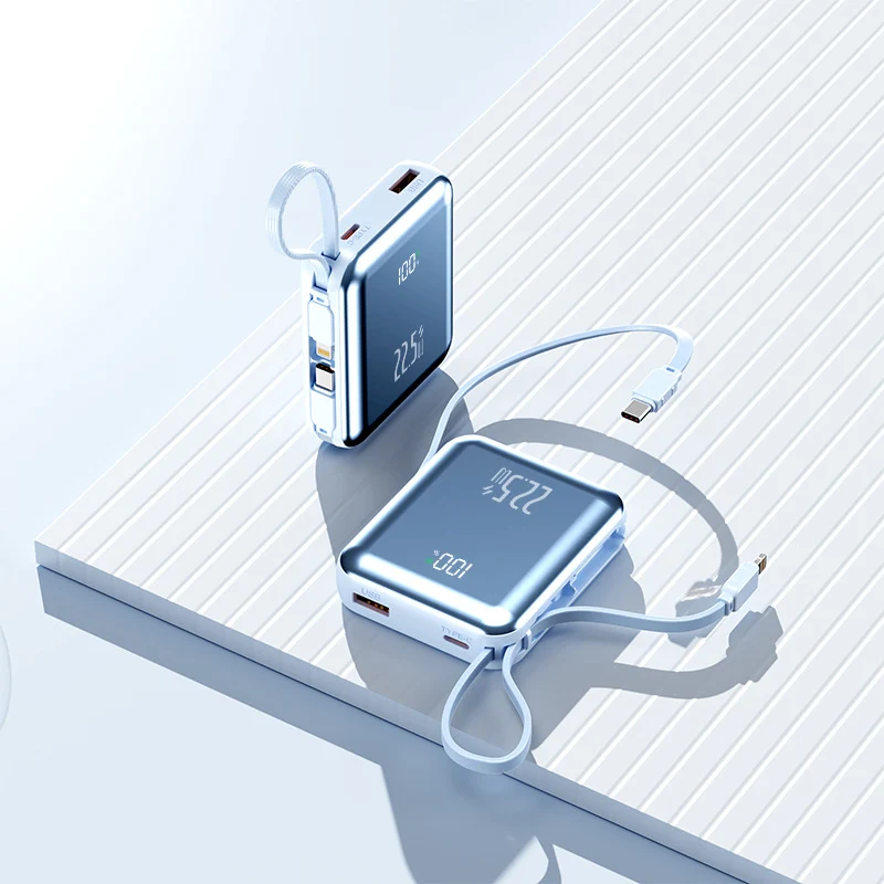 Multifunktionale Powerbank mit Digitalanzeige Skanto
